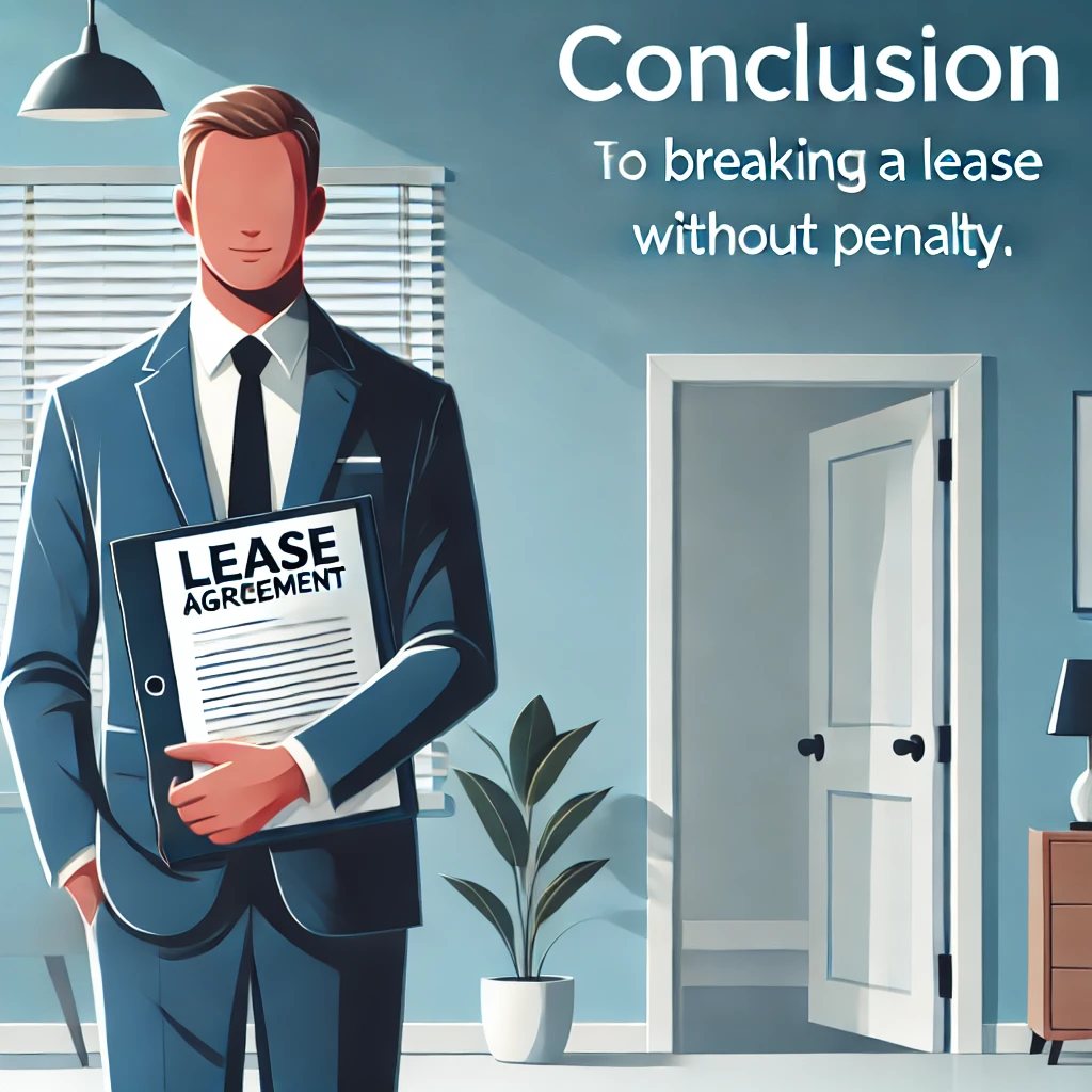 Confident tenant holding a lease agreement near a doorway, symbolizing resolution